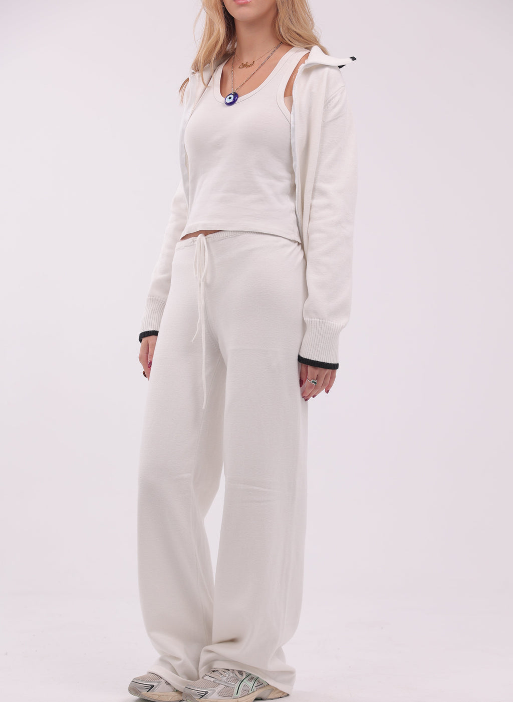 Capucine Knit Pants in White