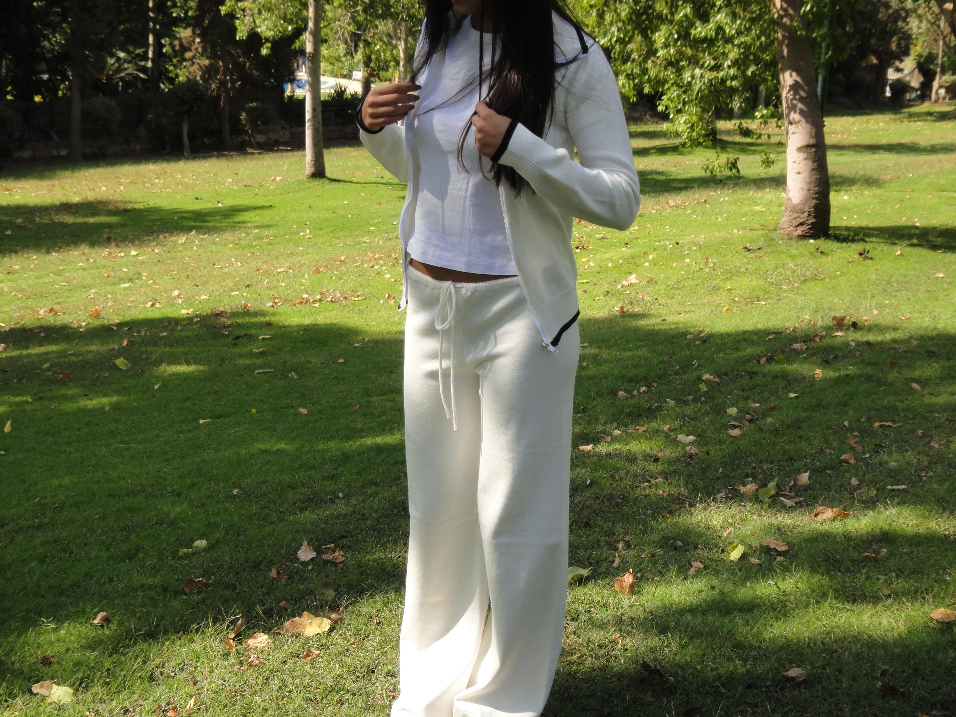 Capucine Knit Pants in White