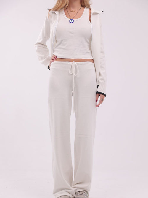 Capucine Knit Pants in White