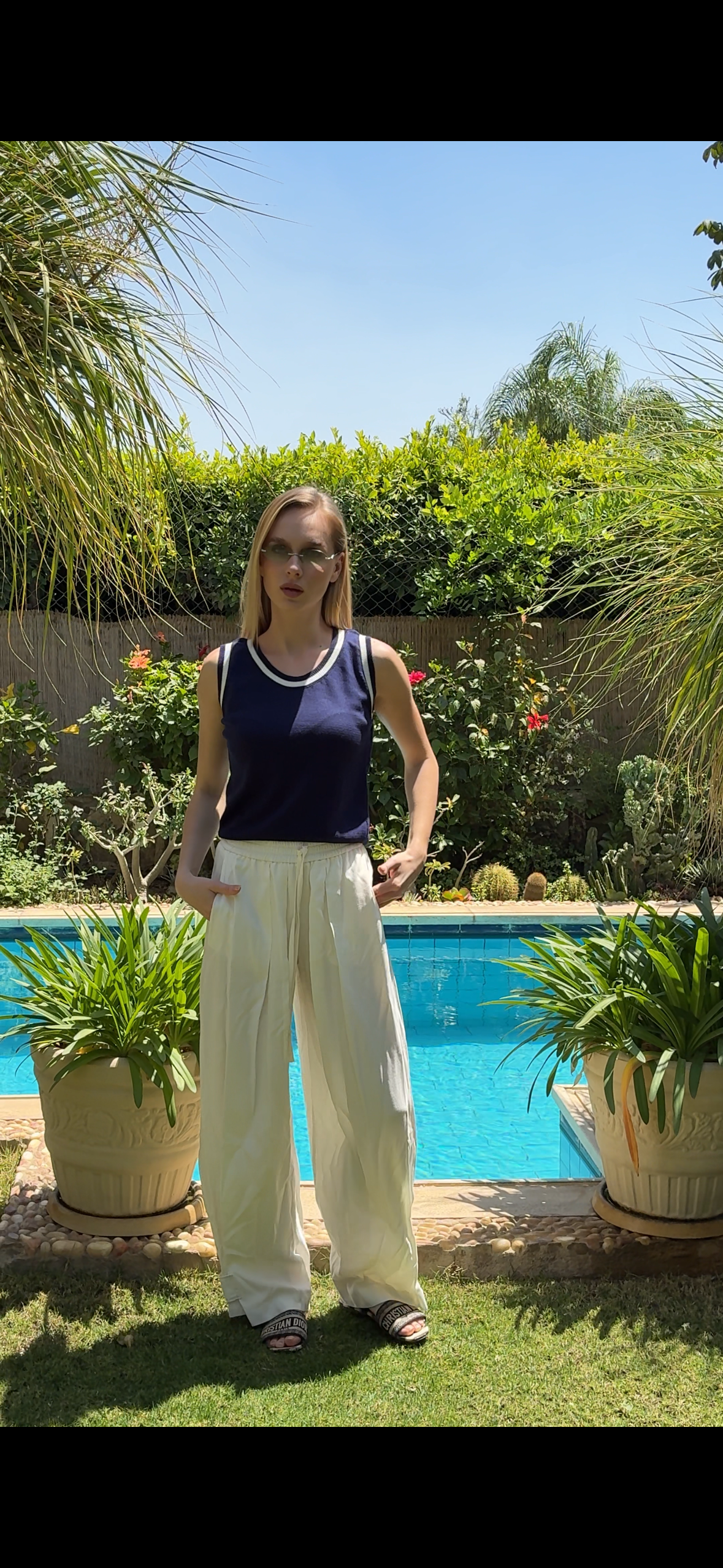Sporty Knit top in Navy