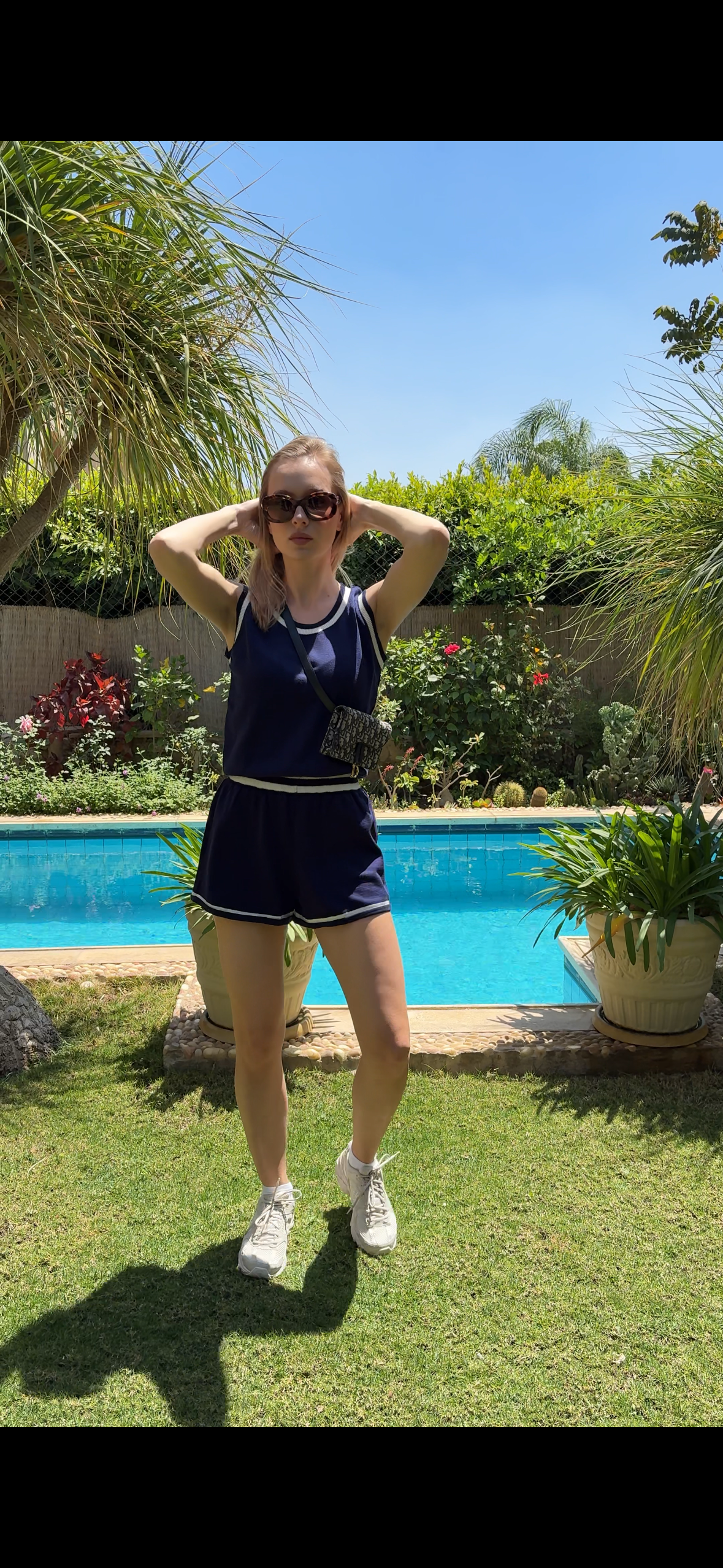 Sporty Knit top in Navy